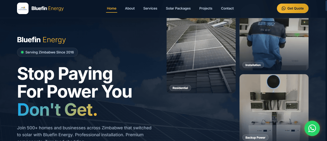 Bluefin Energy — Website by KuWeX Studios
